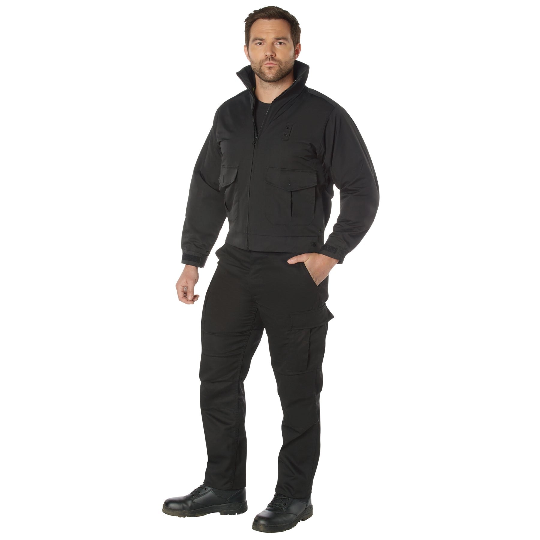 Rothco 8720: Dual-Sided Hi-Viz Yellow & Classic Black Reversible Uniform Jacket - Clothing &amp; Accessories