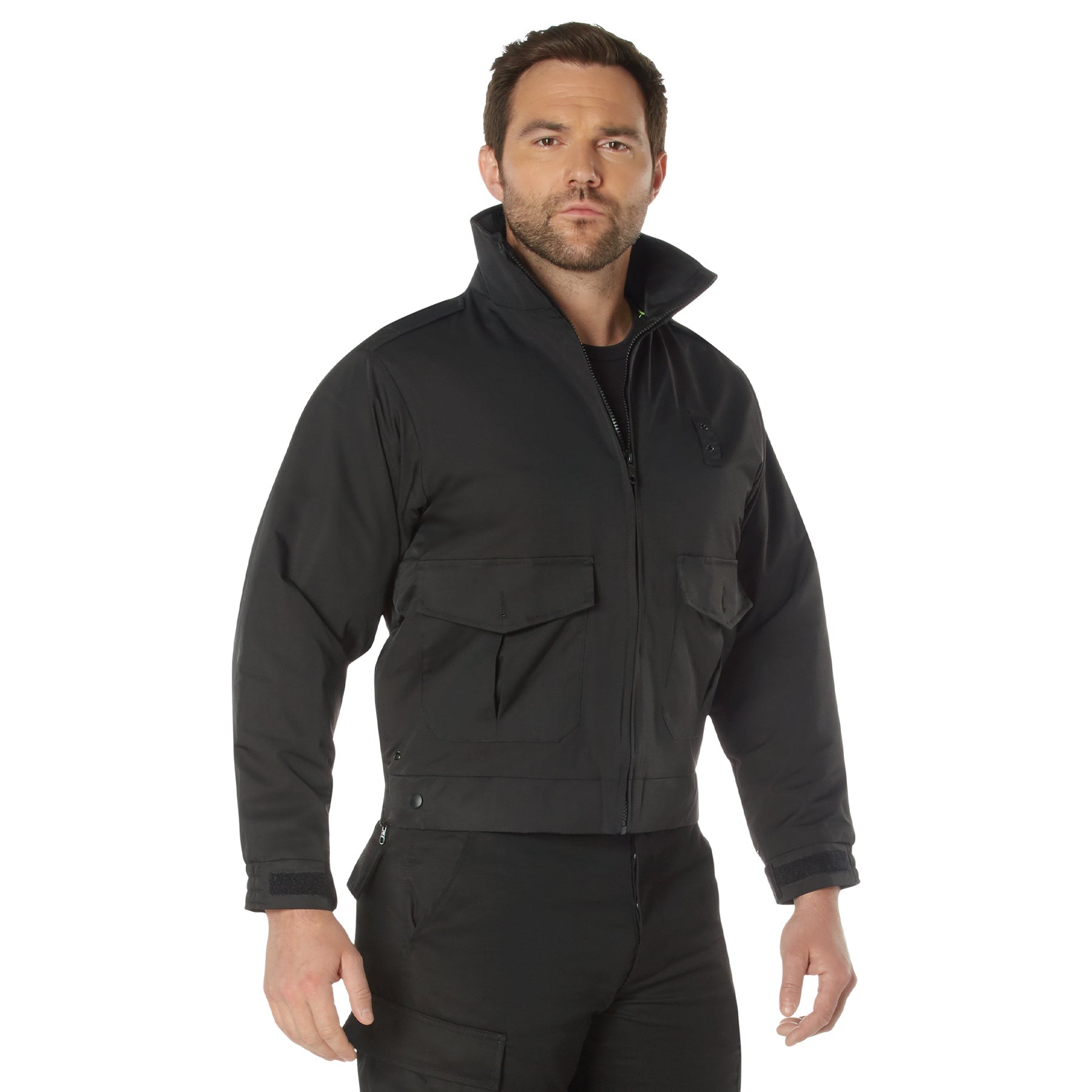 Rothco 8720: Dual-Sided Hi-Viz Yellow & Classic Black Reversible Uniform Jacket - Clothing &amp; Accessories