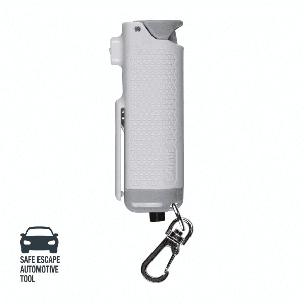 Sabre Safe Escape 3-In-1 Pepper Gel with Seat Belt Cutter and Window Breaker - Light Gray