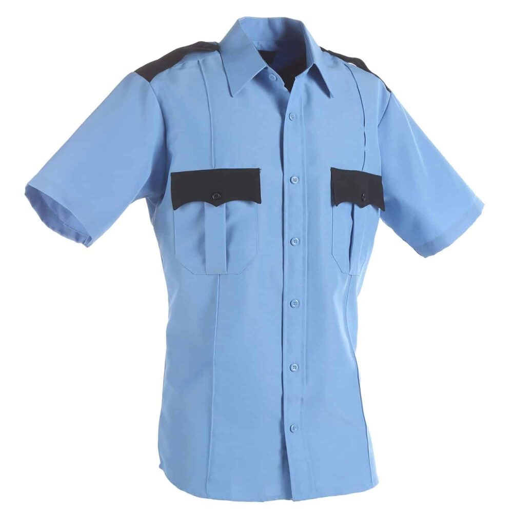 Two-Tone Short Sleeve Uniform Shirt - Clothing & Accessories