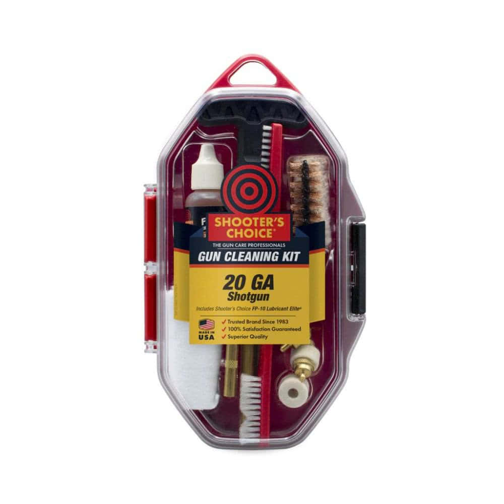 Shooter’s Choice Rifle, Pistol, and Shotgun Gun Cleaning Kits – .45 -