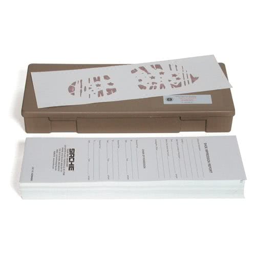 Sirchie EZID Stainfree Footwear Impression System EZID400 complete kit with inkless impression pad, pre-sensitized cards, and molded polypropylene carrying case