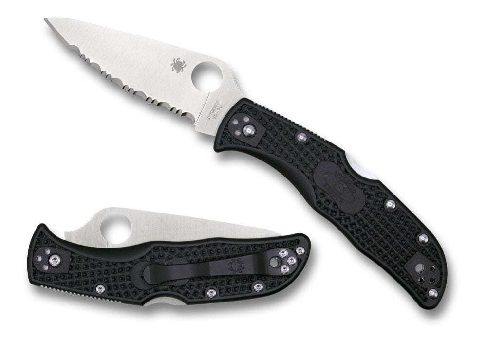 Spyderco Endela Plain or Serrated Folding Knife - Serrated