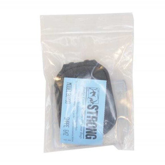 Strong Leather Company 80700-6422 double thick badge holder in sealed poly bag with model and shape label