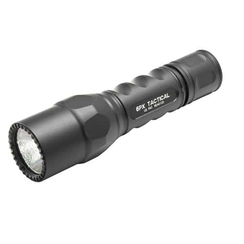 SureFire 6PX Tactical 600-lumen flashlight in black, compact everyday carry duty light
