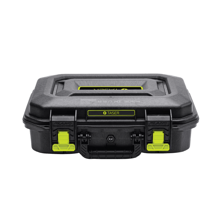 Plano 20600 TASER hard case in black, side view showing case edge with Dri-Loc moisture seal