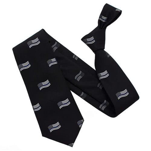 Thin Blue Line - Thin Red Line - Thin Silver Line Flag Tie - Clothing &amp; Accessories