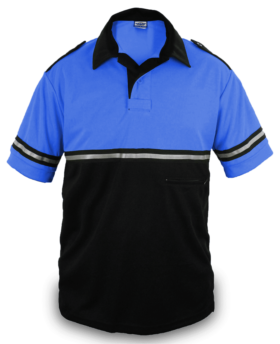 Two-Tone Bike Patrol Uniform Polo Shirt with Zipper Pocket - Bike Patrol Clothing