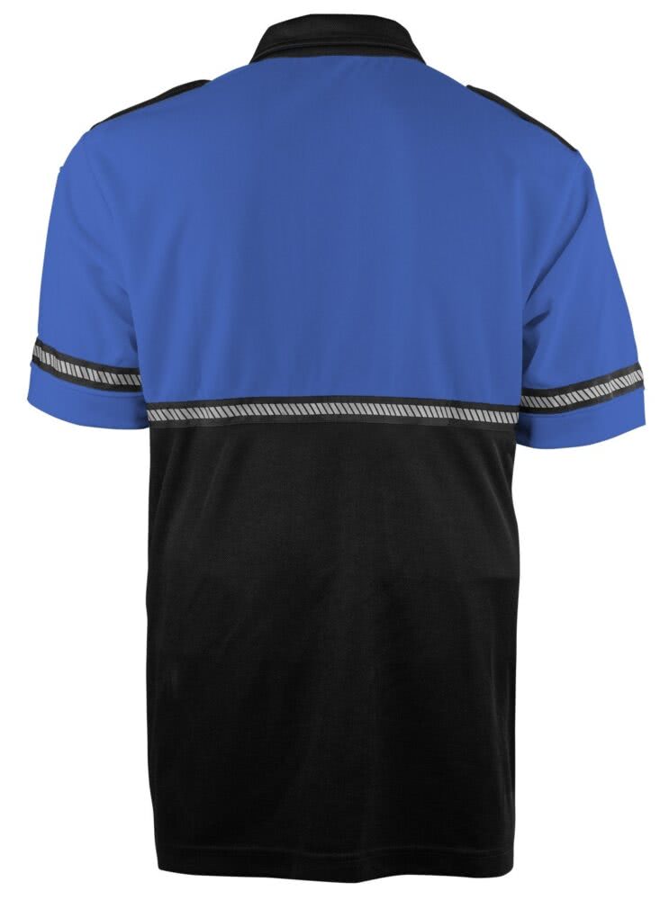 Two-Tone Bike Patrol Uniform Polo Shirt with Reflective Hash Stripes - Bike Patrol Clothing