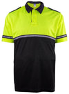 Two-Tone Bike Patrol Uniform Polo Shirt with Reflective Hash Stripes - Bike Patrol Clothing