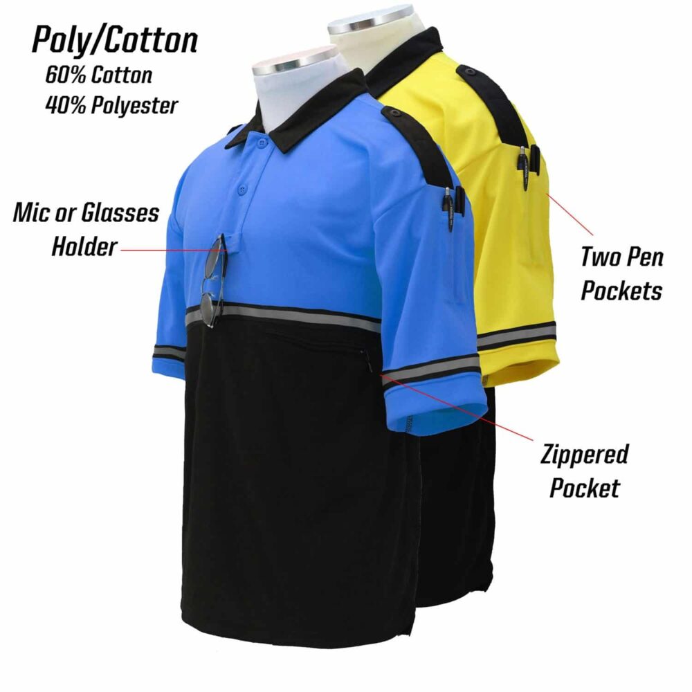 Poly/Cotton Two-Tone Bike Patrol Uniform Polo Shirt - Bike Patrol Clothing