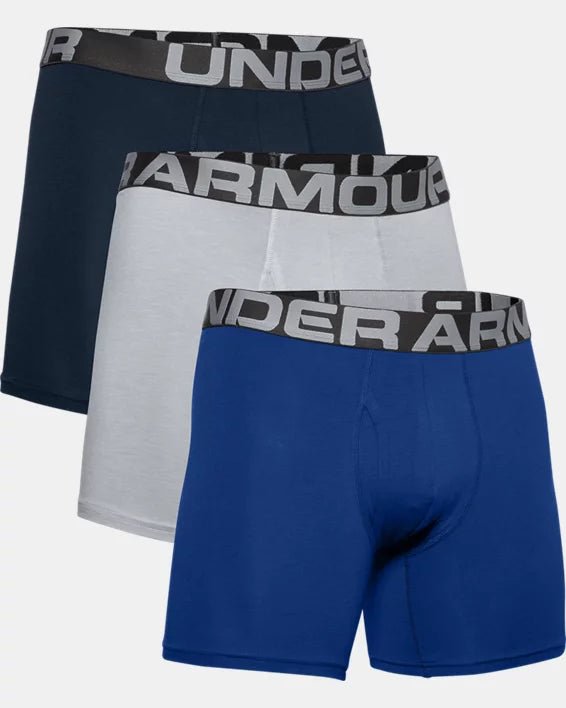 Under Armour Charged Cotton 6'' Boxerjock - 3-Pack 1363617 - Royal/Academy, 2XL