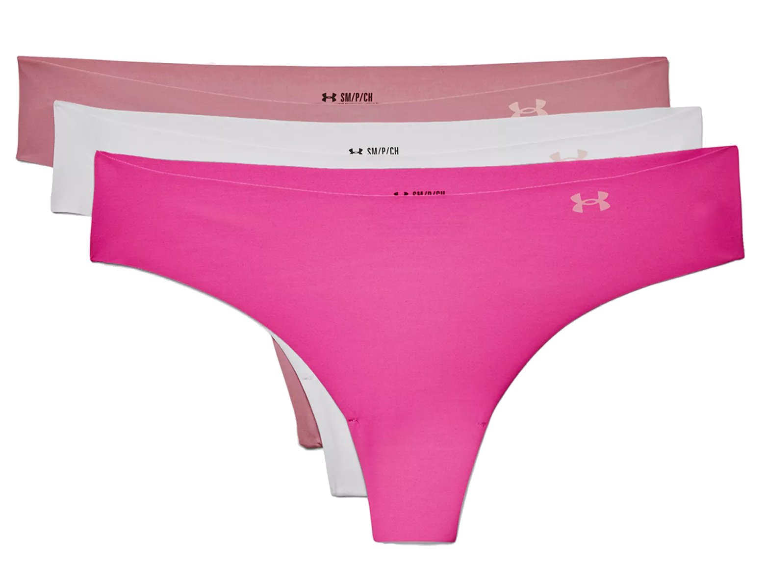 Under Armour Women's UA Pure Stretch Thong 3-Pack 1325615 - Pink, M