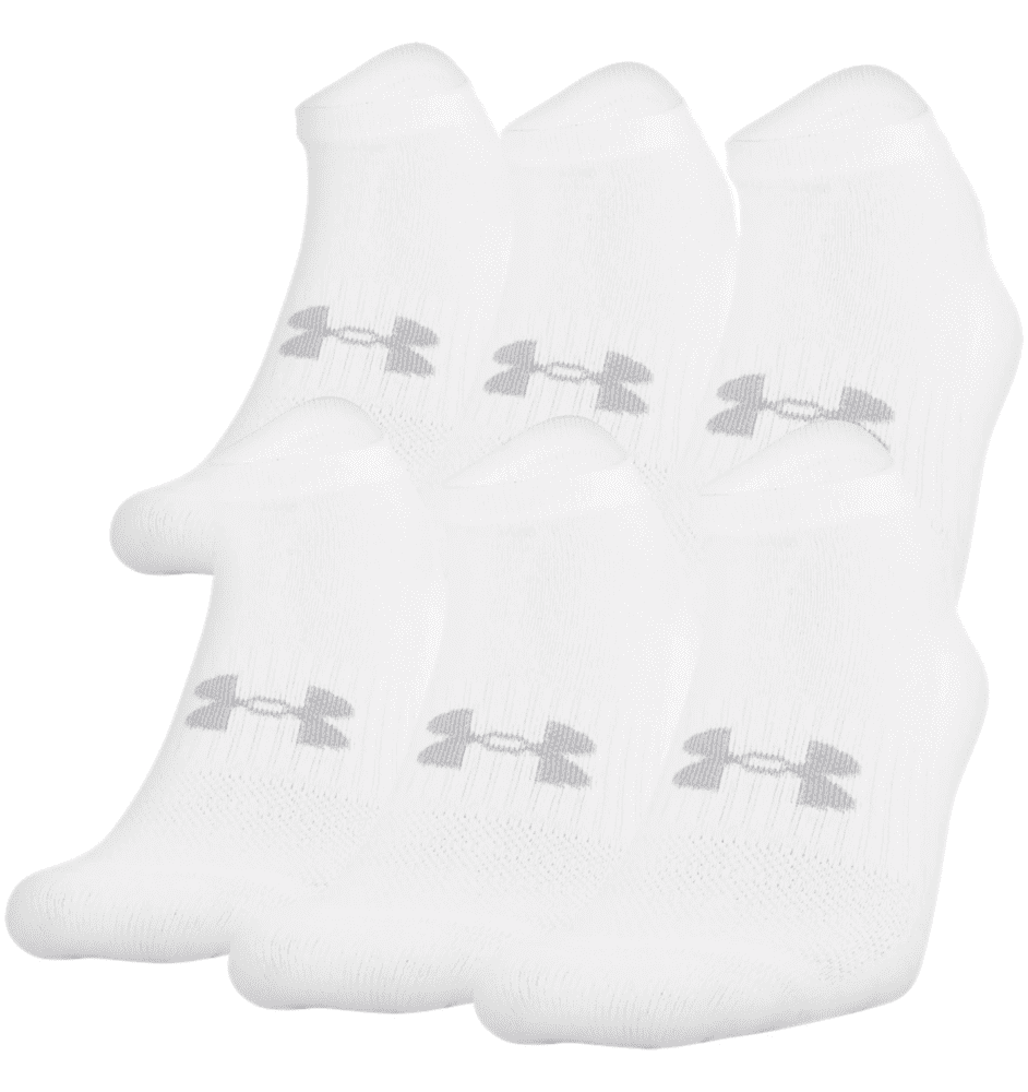 Under Armour UnisexTraining Cotton No Show 6-Pack Socks