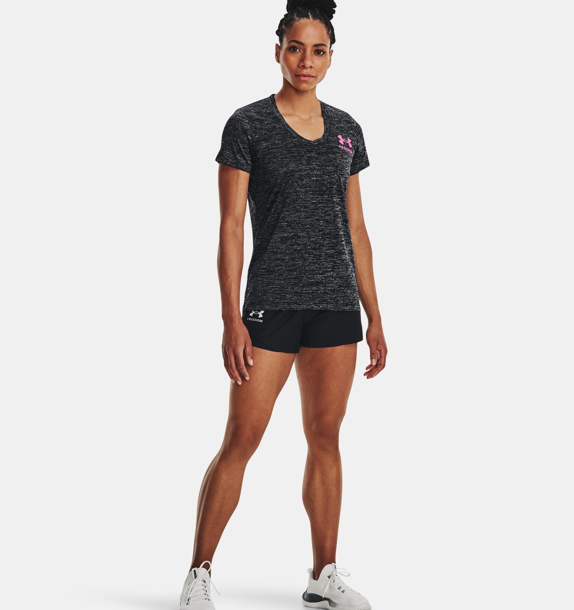 Under Armour Women's UA Tech Freedom Short Sleeve V-Neck 1369471 - T-Shirts