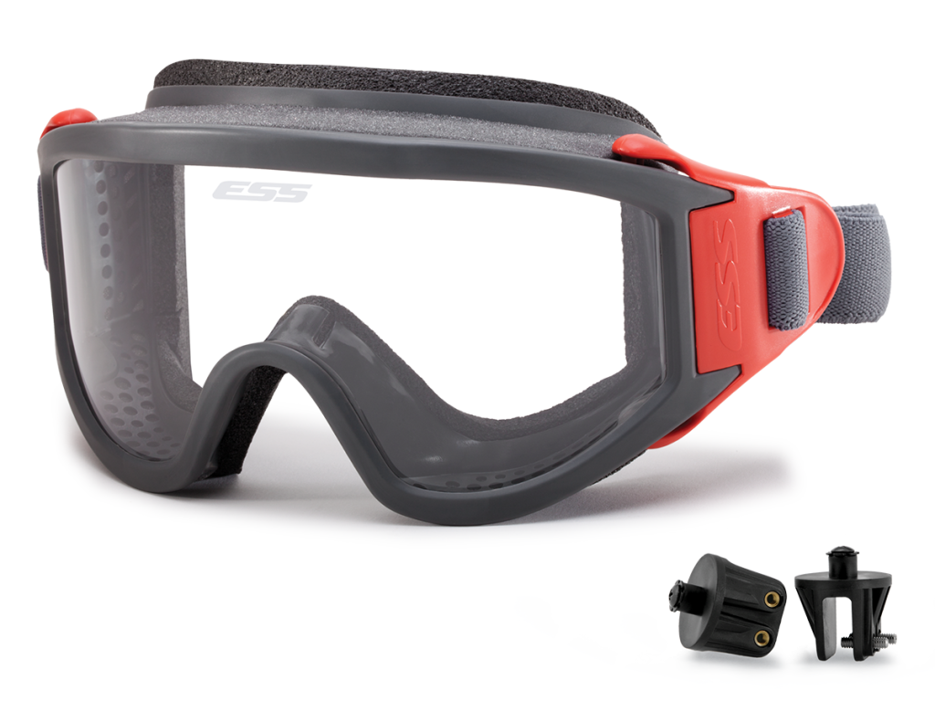 ESS X-Tricator Goggles Red Frame with Clear Lenses 740-0287: Ultimate Eye Protection for Structural Firefighters - Shooting Accessories