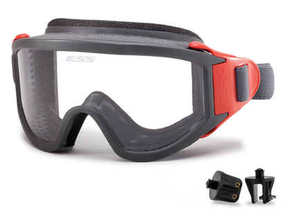 ESS X-Tricator Goggles Red Frame with Clear Lenses 740-0287: Ultimate Eye Protection for Structural Firefighters - Shooting Accessories