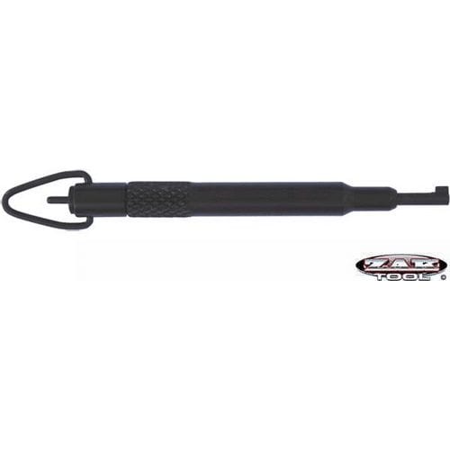 Zak Tool ZT11-LG-104 S&W 104 high security swivel handcuff key in black showing the barrel key tip and knurled grip