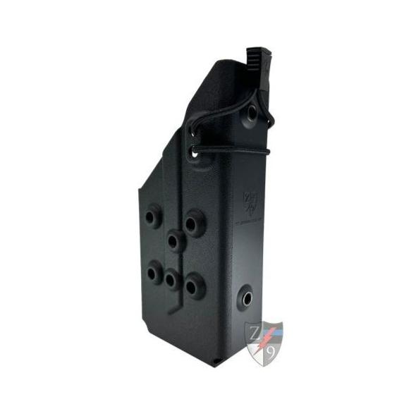 Zero9 Solutions TASER X26P Case model Z9-2012 in black plain finish with Molle-Lok mounting hardware for duty vest carry