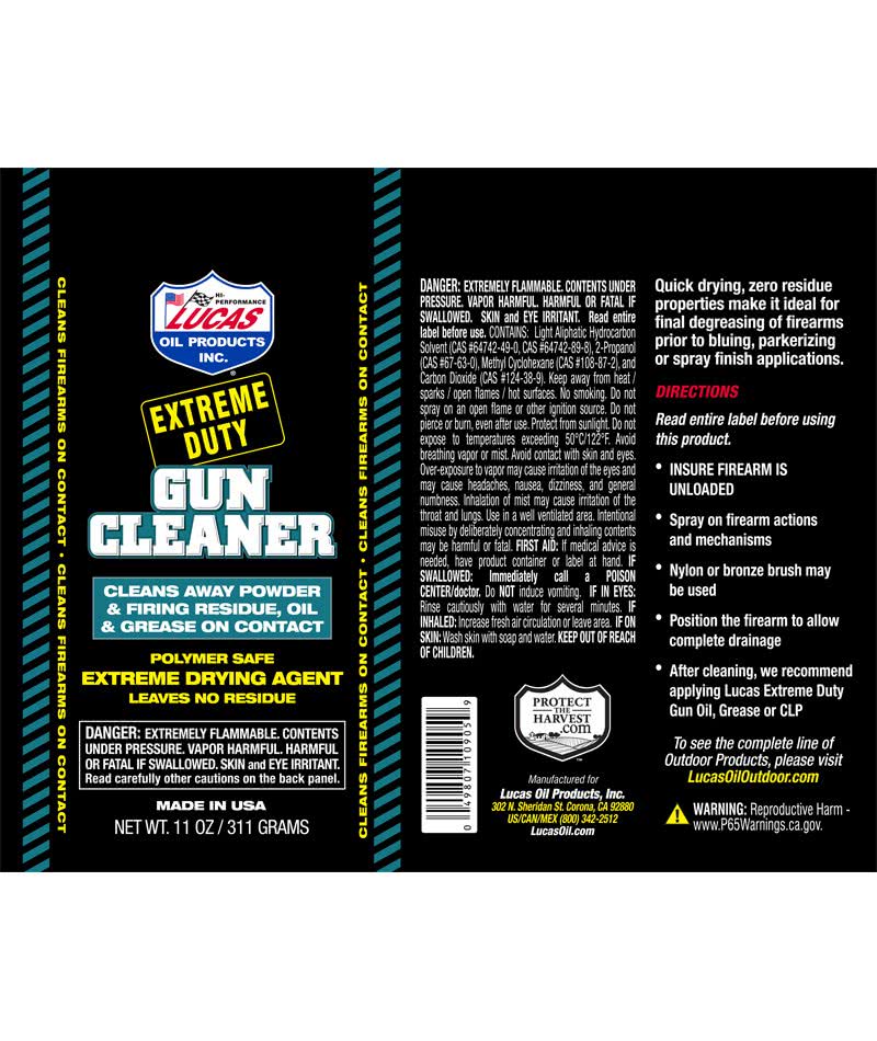 Lucas Oil Extreme Duty Gun Cleaner - 11 oz. Aerosol - Newest Products
