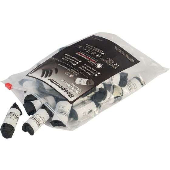 North American Rescue Responder Black Nitrile Gloves - Pack of 25 - Examination Gloves